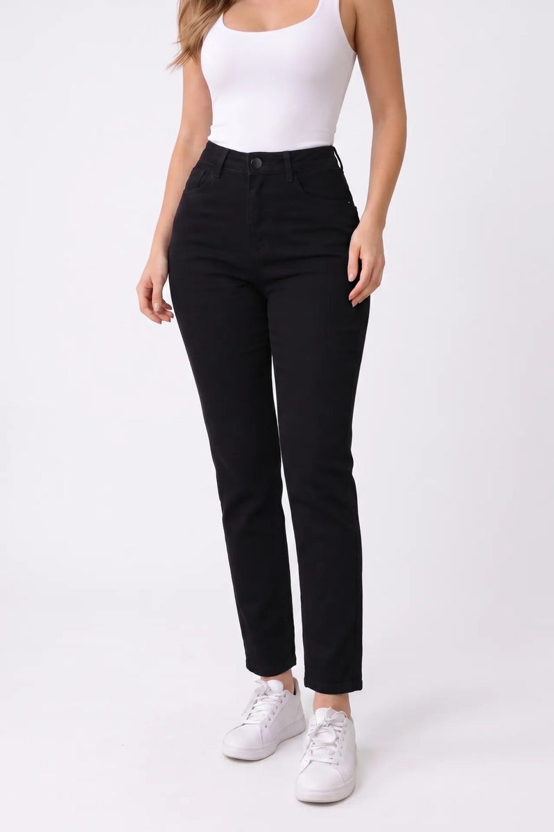 Calça Jeans Mom Stillger Feminina Cintura Alta Cor Clara