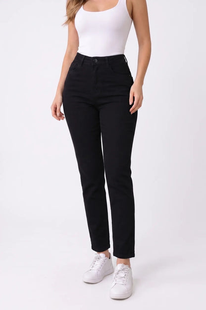 Calça Jeans Mom Stillger Feminina Cintura Alta Cor Clara