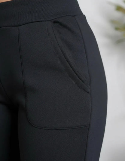 Calça Moletom Feminina Flanelado Com Bolso Lateral