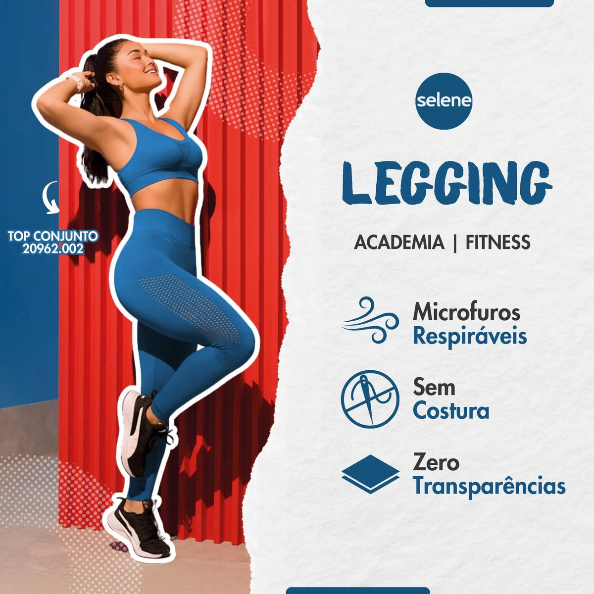 Legging Fitness de Treino Zero Transparência Selene