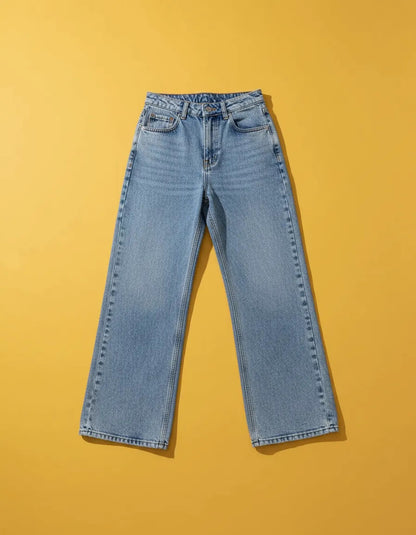 Calça Jeans Feminina Wide Leg Levanta Bumbum Cintura Alta