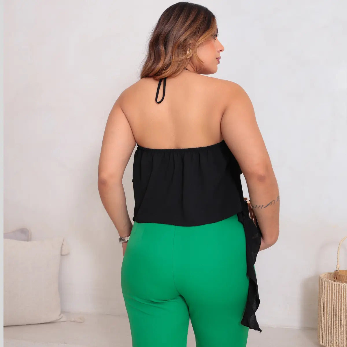Calça Feminina Alfaiataria Social Cintura Alta Trabalho Leve