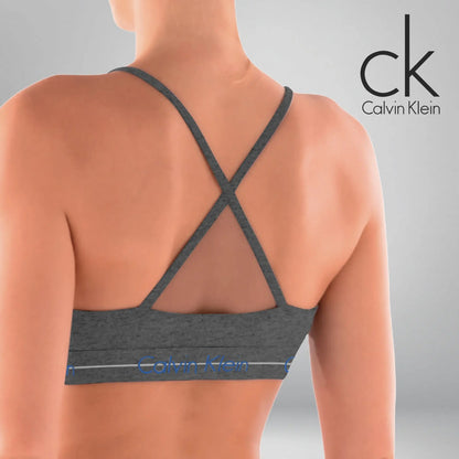 Top Nadador Calvin Klein Sem Bojo Cotton Algodão Feminino