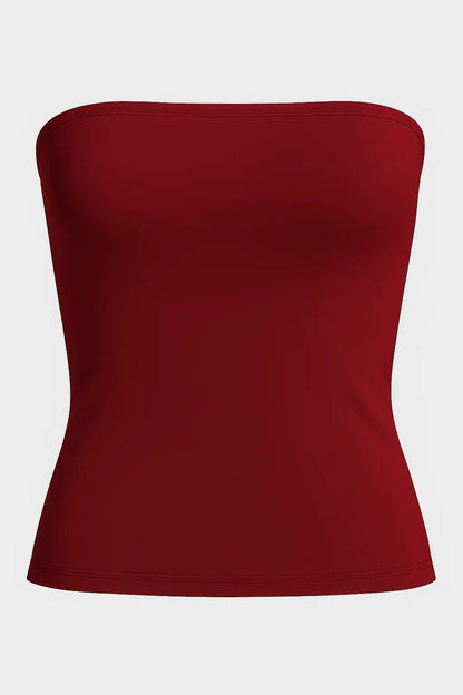 Tube Top Faixa Feminino Tubinho Forro Duplo Básico Suplex