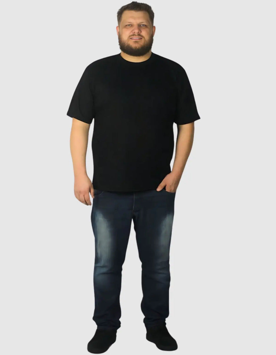 Camiseta Plus Size Masculina De Algodão Básica Lisa Grande