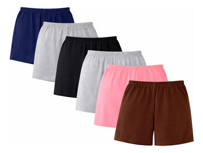 Kit 3 Shorts Beblast Feminino Algodão Confortável Plus Size