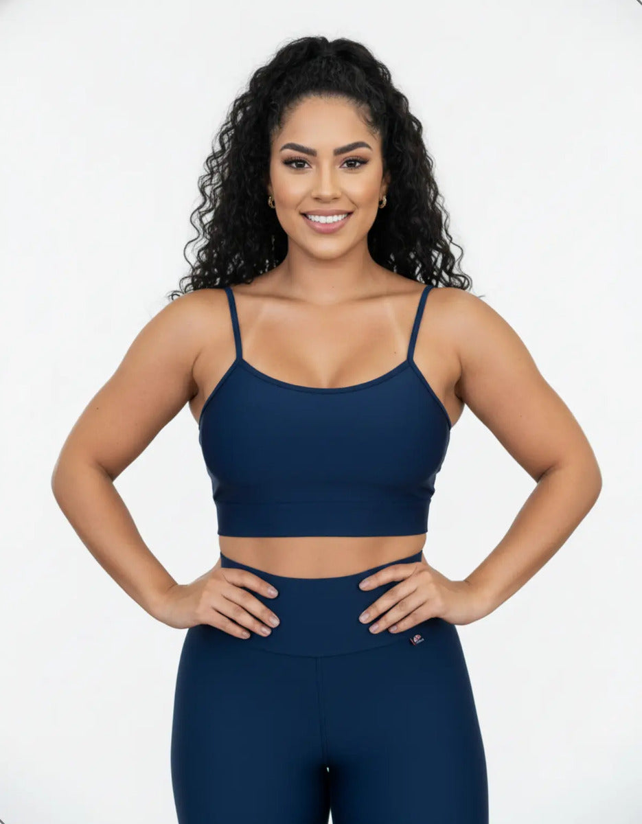 Kit-2 Top Alcinha Fina Academia Fitness C/ Bojo Suplex Power