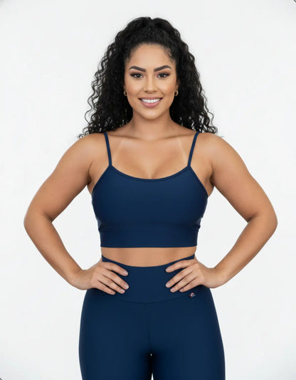 Kit-2 Top Alcinha Fina Academia Fitness C/ Bojo Suplex Power
