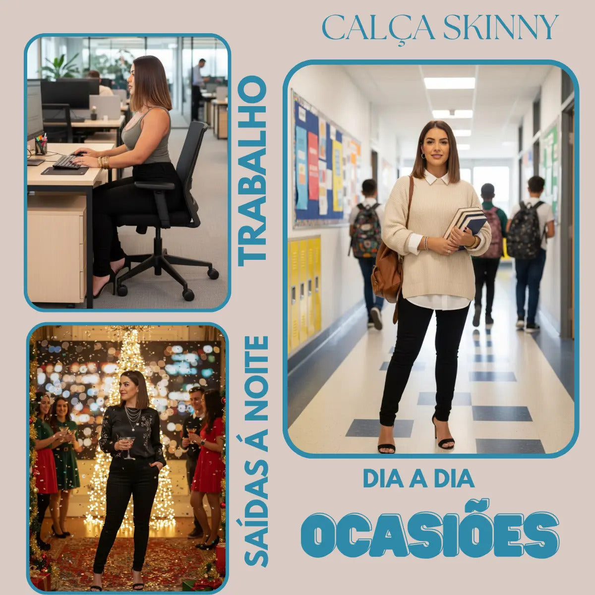 Calça Preta Jeans Feminina Com Elastano Cintura Alta Skinny