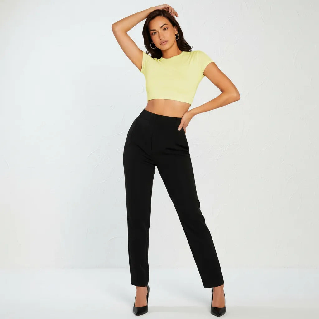 Top Cropped Feminino Básico Blusinha Academia Manga Curta