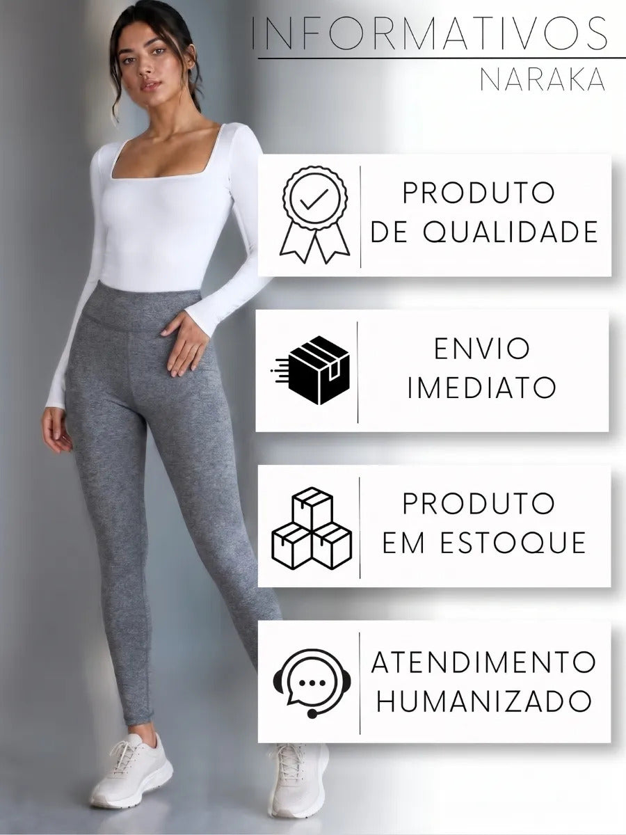 Calça Legging Flanelada Grossa Zero Transparência Inverno
