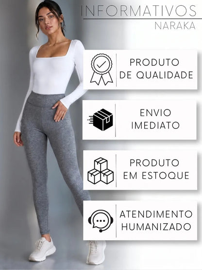 Calça Legging Flanelada Grossa Zero Transparência Inverno