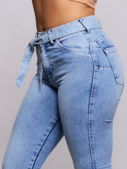 Calça Jeans Feminina Cós Alto Empina Bumbum Patria Brasil