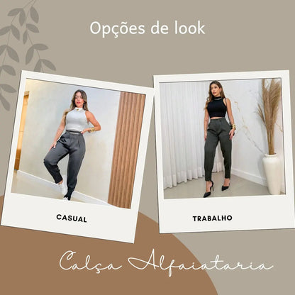 Calça Cenoura Sport Chic Premium Conforto Sofisticada Social