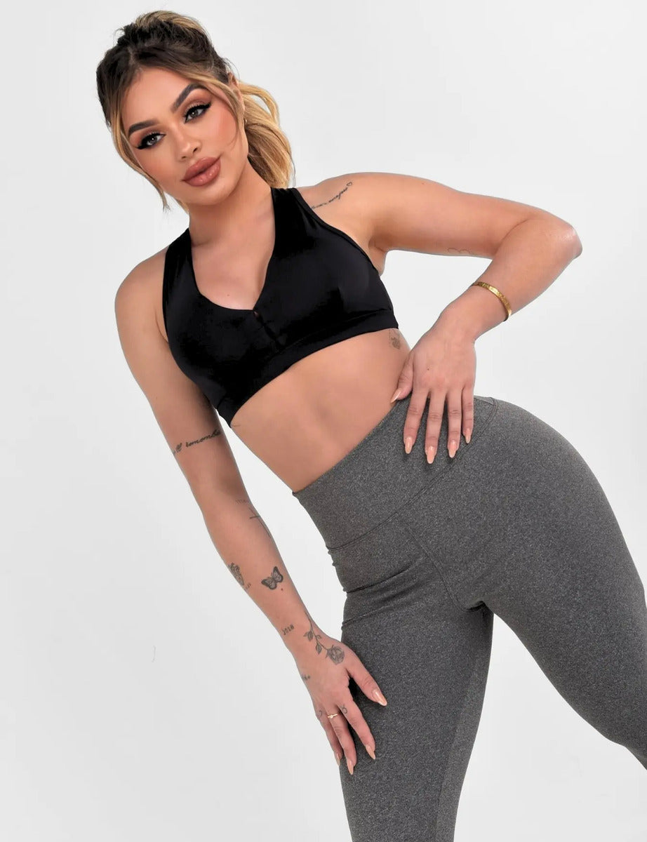 Calça Legging Leg Zero Transparência Cintura Alta Academia
