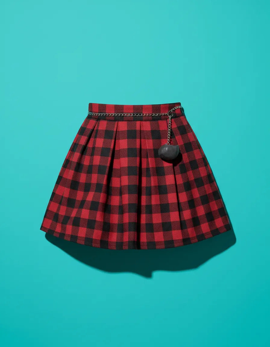 Saia Plissada  Feminina Curta Pregas Colegial Sao Joao