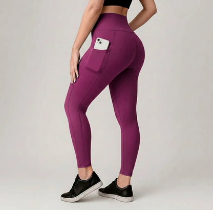 Kit 2 Calças Legging Feminina Grossa Cintura Alta Com Bolso