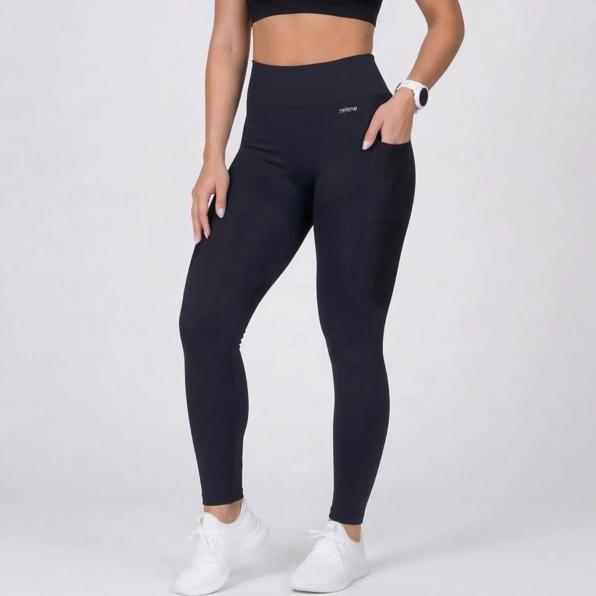 Legging Academia Bolso Cirrê Grossa Sem Transparência Selene