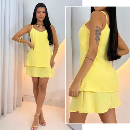 Vestido Feminino Ísis Leve Fluido Casual Elegante Duna para o Verão