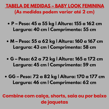 Camiseta Branca Feminina Baby Look Basica Algodao Lisa Cores