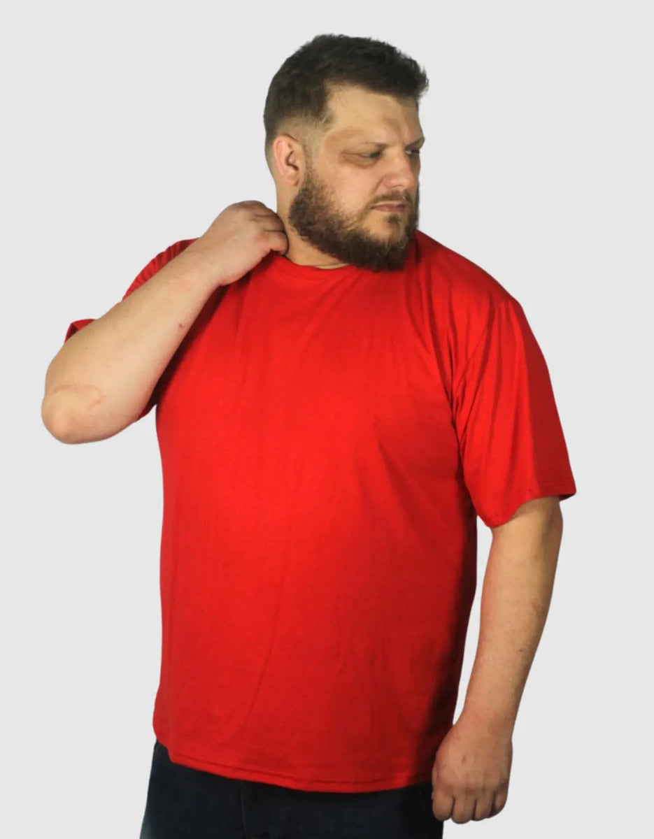 Camiseta Plus Size Masculina De Algodão Básica Lisa Grande