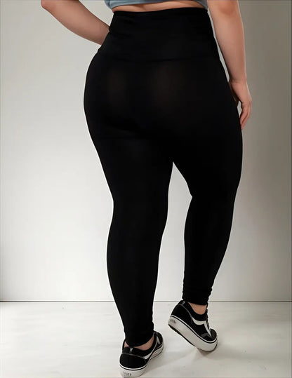Kit 2 Calças Legging Plus Size Academia Costura Reforçada