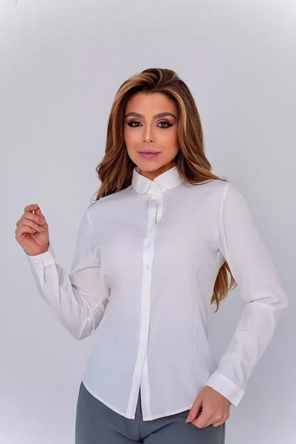 Camisa De Botão Sofisticada Feminina Alta Qualidade Sale 40%