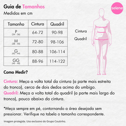 Calça Legging Zero Transparência Fitness Cintura Alta Selene