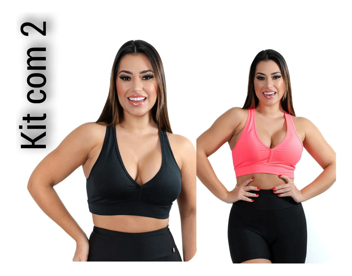 Kit 2 Top Nadador Academia Fitness ,liso C/bojo Para Malhar