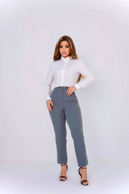 Camisa De Botão Sofisticada Feminina Alta Qualidade Sale 40%