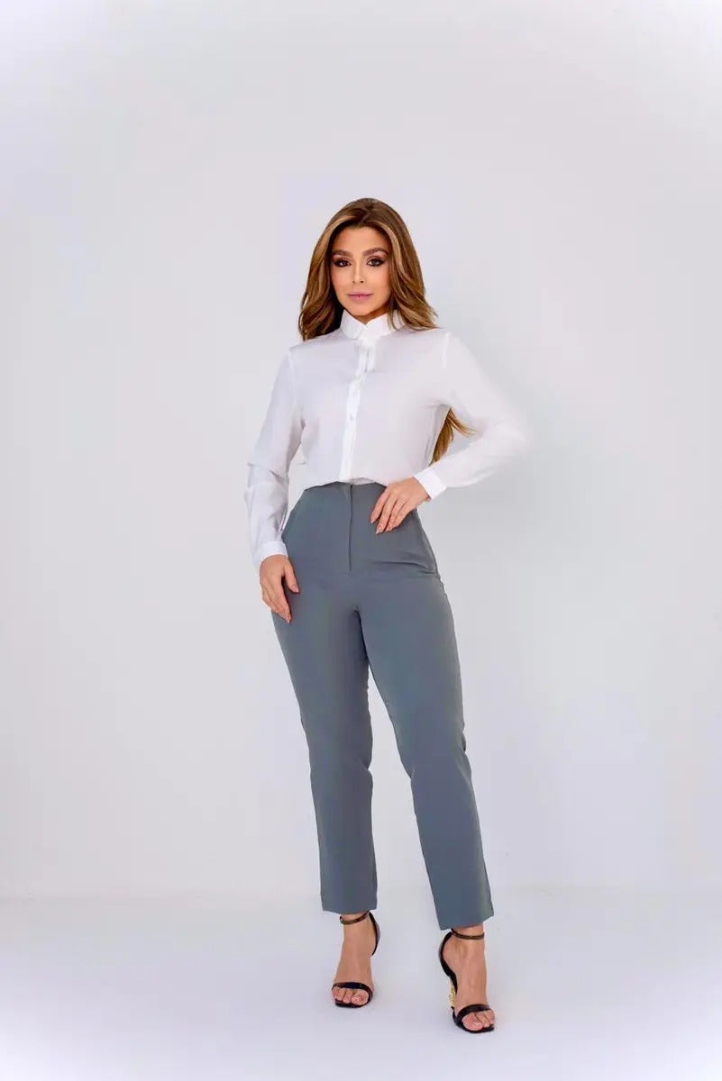Camisa De Botão Sofisticada Feminina Alta Qualidade Sale 40%