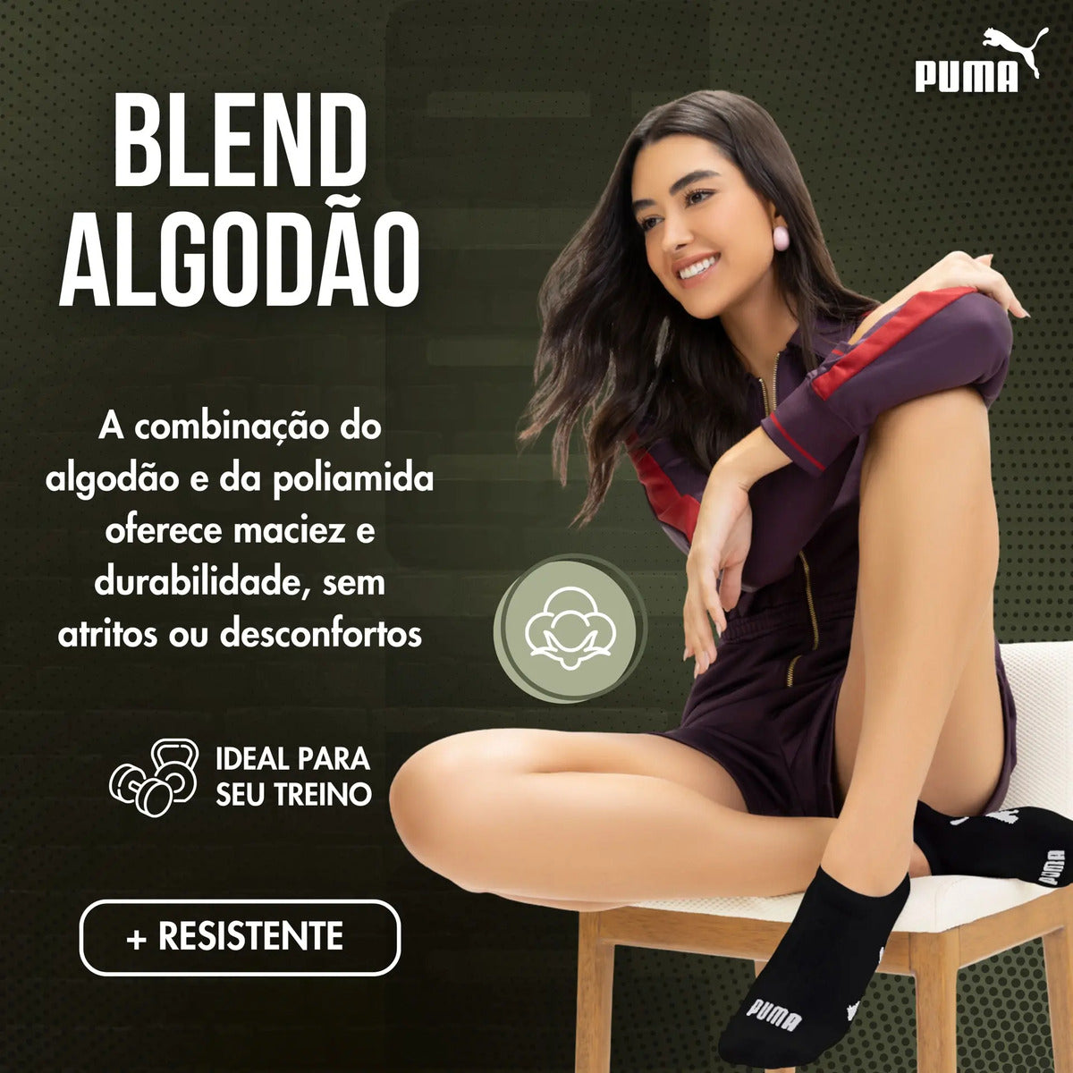 Kit 9 Pares Meias Invisível Puma Sapatilha Soquete Original