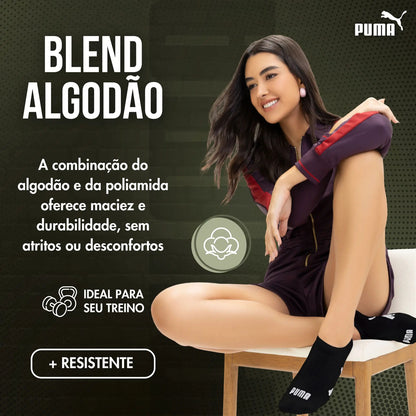 Kit 9 Pares Meias Invisível Puma Sapatilha Soquete Original