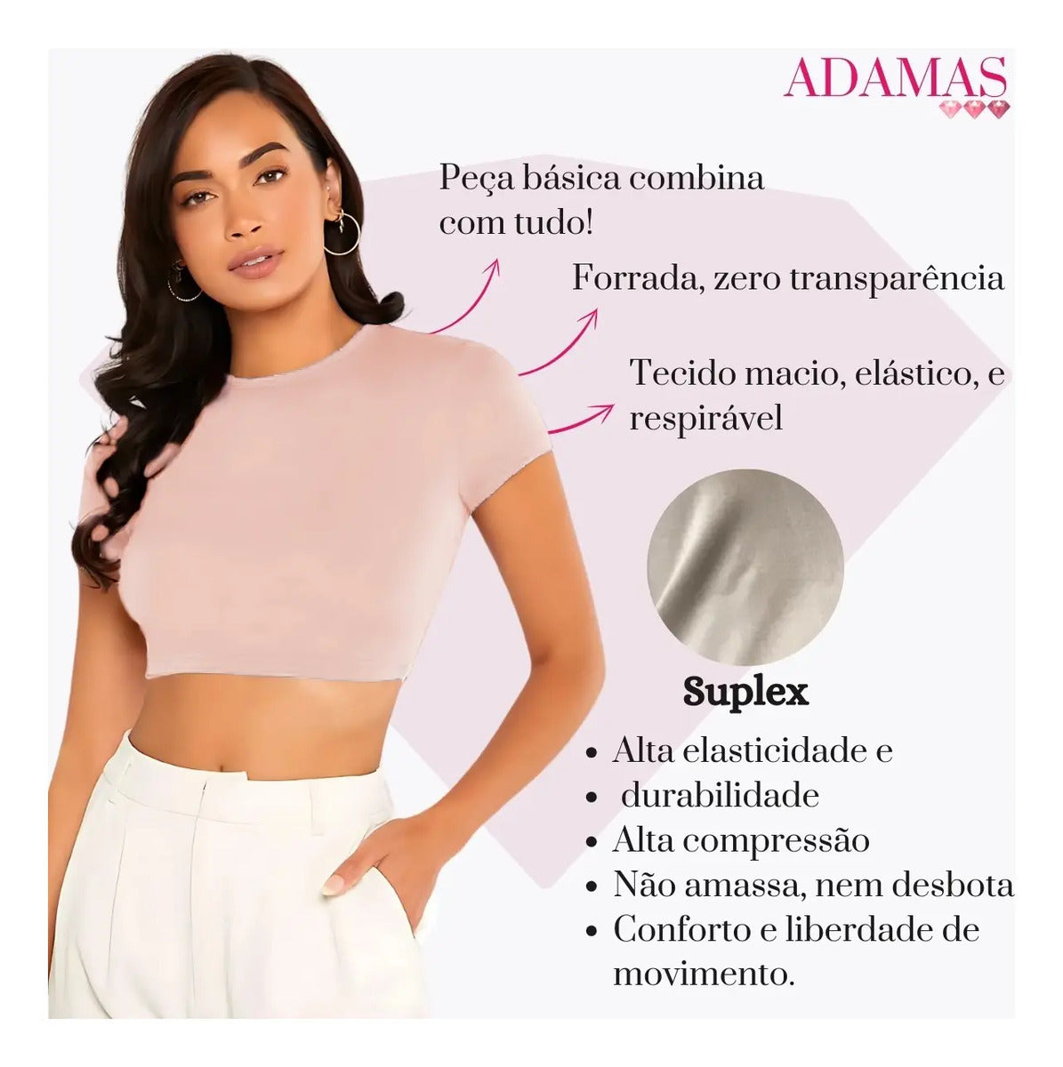 Top Cropped Feminino Básico Blusinha Academia Manga Curta