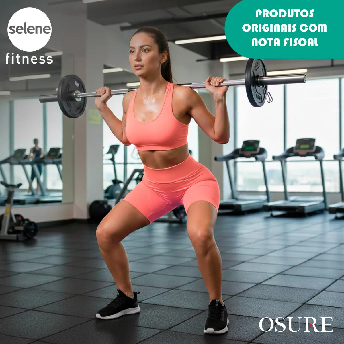 Short Selene Poliamida Zero Transparência Bermuda S/ Costura