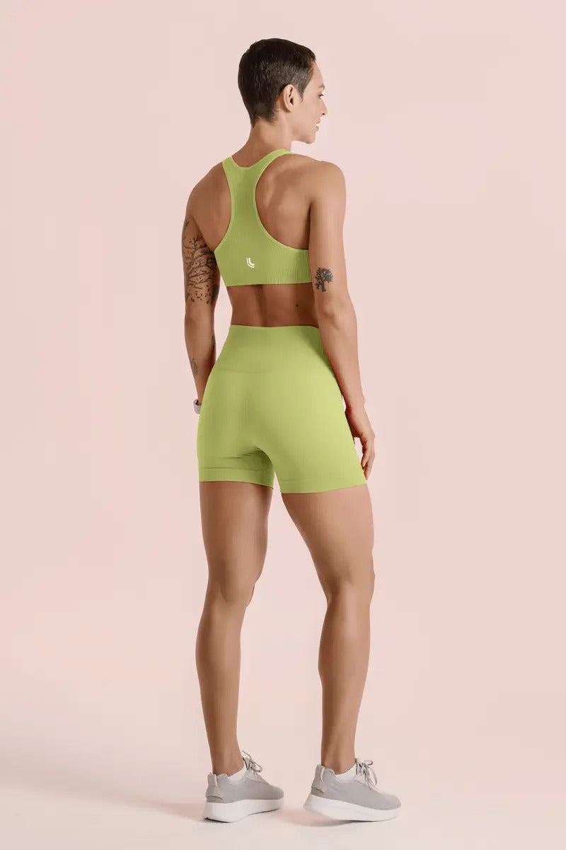 Short Feminino Lupo Modela Bumbum Sport Cós Alto Anatomico