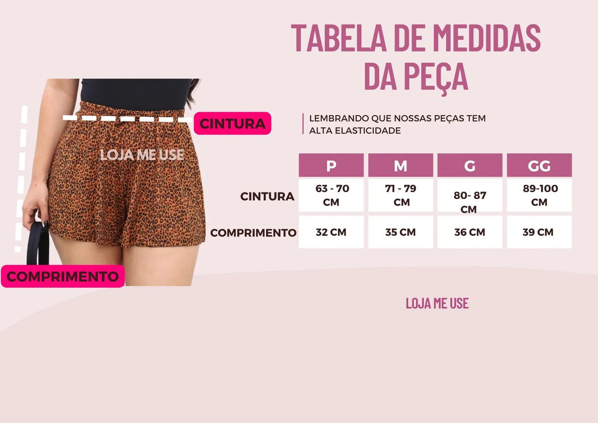 Shorts Godê Feminino Cintura Alta Em Viscolycra Soltinho