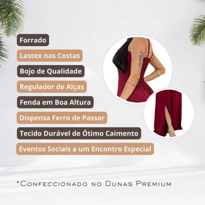 Vestido Longo Social para Madrinha Elegante Casamento