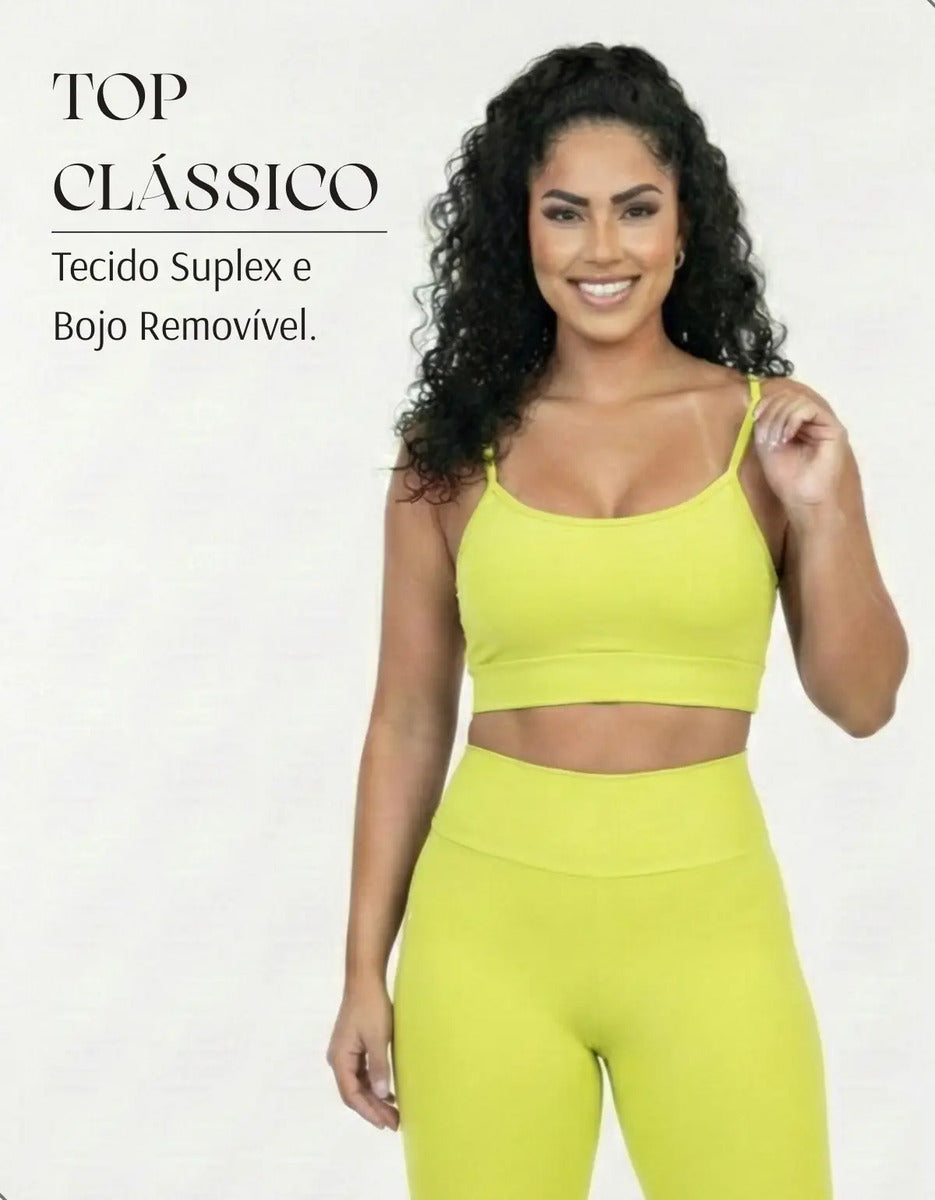 Top Fitness Academina De Alcinha Fina Com Bojo