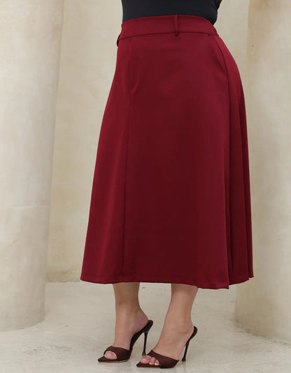 Saia Alfaiataria Feminina Plus Size Midi Evangélica Casual