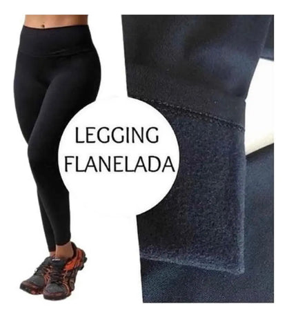 Kit 2 Calça Legging Térmica Suplex Inverno Plus Size Forrada