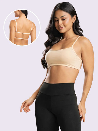 Top Costa Nua De Academia Feminino Fitness Ginástica Treino