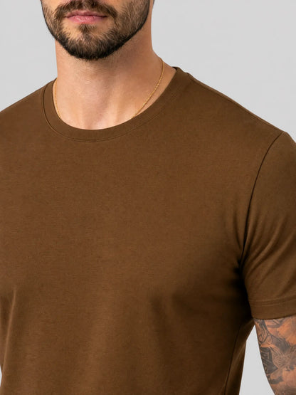 Camiseta Basica Masculina Algodão Lisa Malha Peruana Premium