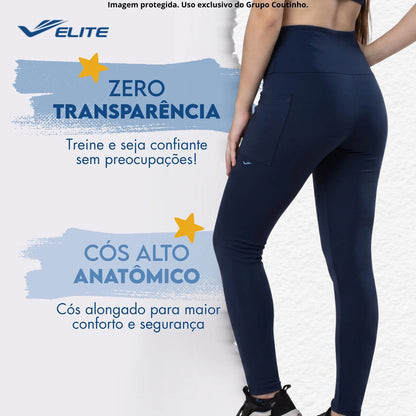 Legging Academia Fitness Com Bolso Zero Transparência Elite