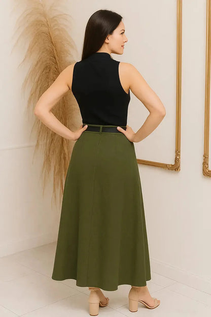 Saia Longa Social Alfaiataria Moda Feminina Evangelica Prime