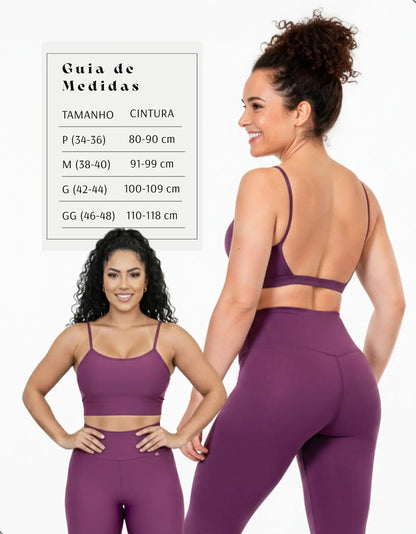 Top Fitness Academia Alça Fina Costa Aberta Feminino