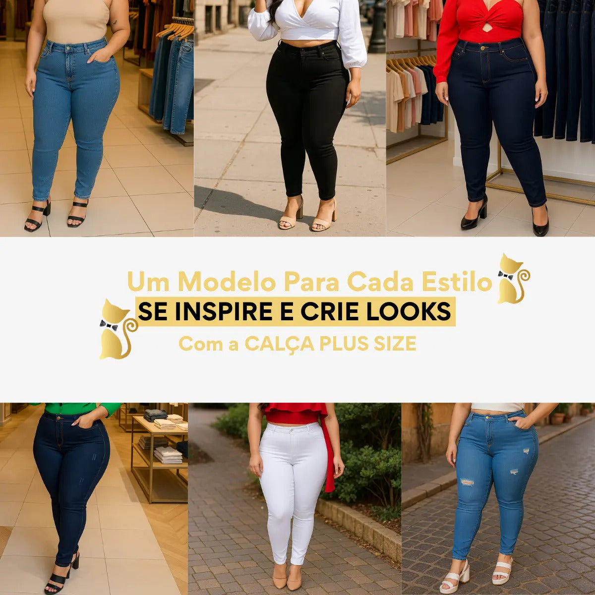 Calça Jeans Plus Size Cintura Alta Elastano Lycra Modeladora