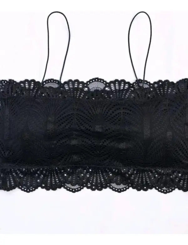 Top Faixa Renda Moda Blogueira Cropped Tomara Que Caia Sutiã