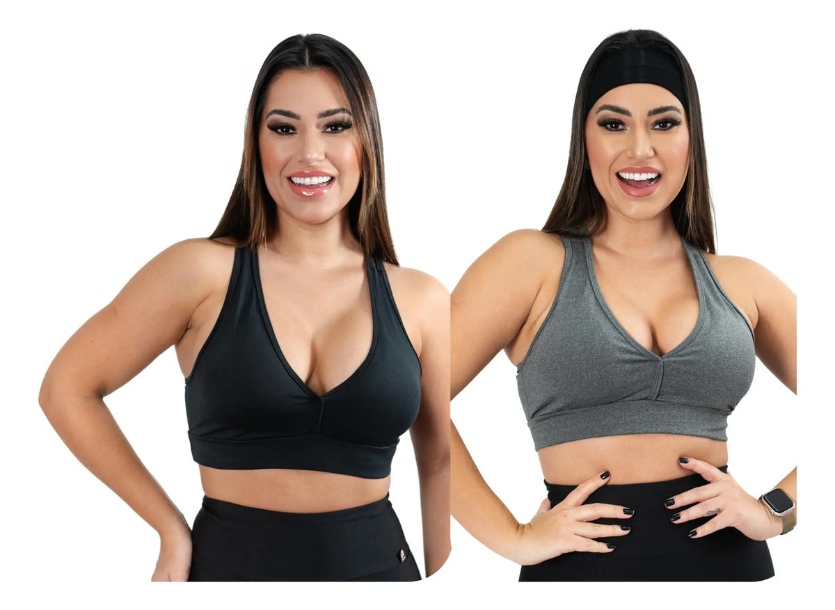 Kit 2 Top Nadador Academia Fitness ,liso C/bojo Para Malhar