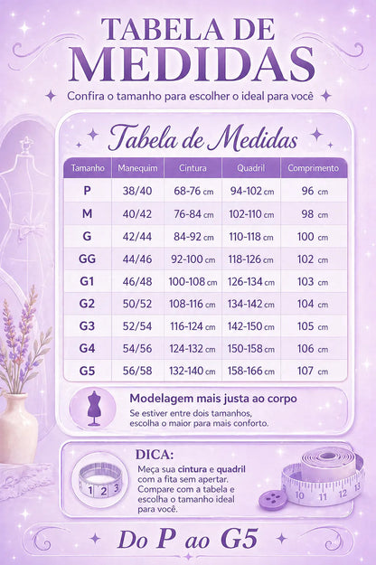 Saia Alfaiataria Plus Size Rodada Evasê Cós Alto Evangélica